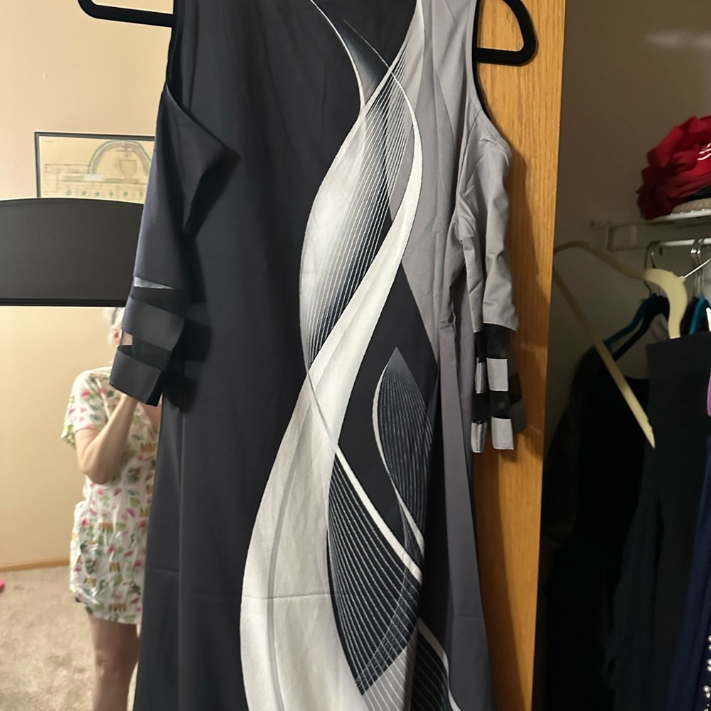 Elegant Black and Gray Dress